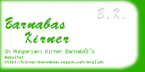 barnabas kirner business card